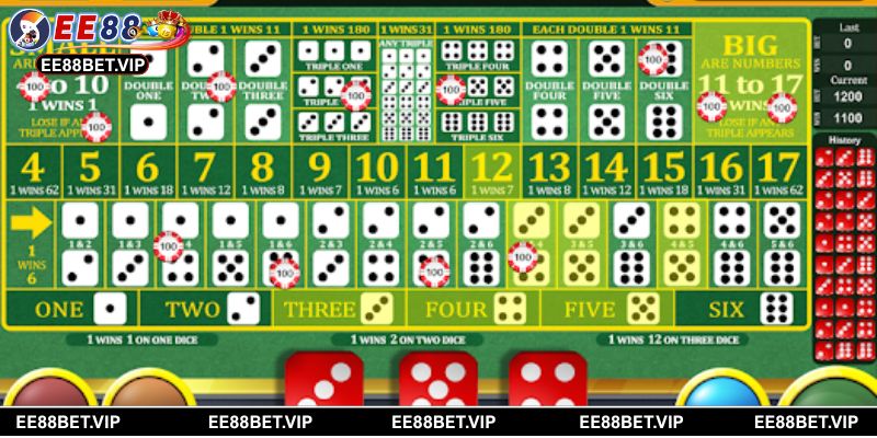 Dealer sexy trực tiếp tung xúc xắc trên bàn cược trực tuyến